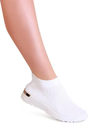Produktbild von topschuhe24 2065 Damen Sneaker Light Slipper, Farbe:Weiß, Größe:40 EU