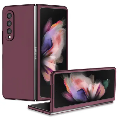 Immagine prodotto di Custodia Samsung Z Fold3 5G, Custodia rigida in PC antigraffio per Samsung Galaxy Z Fold 3 5G Borgogna