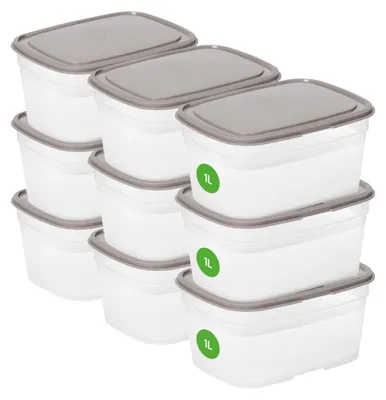 Vorratsdosen 1L Set 9er-Pack, BPA-frei, luftdicht, stapelbar