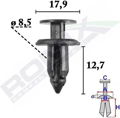 Produktbild von 10x ROMIX C70579 Clip Zier- / Schutzleiste Kofferraum
