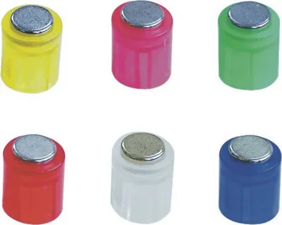 Produktbild von Magnet Zylinder 14x9mm bis 1900g VE=10x6 Stück Kristallfarben sortiert