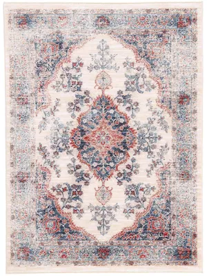 Image de carpetfine Tapis Vintage Phoenix Crème 60x100 cm | Tapis moderne pour le salon et la chambre à coucher