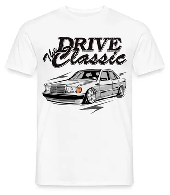 Produktbild von Spreadshirt Drive The Classic Geschenk  Youngtimer Auto Fan Männer T-Shirt, XL, Weiß