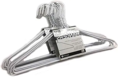 Zdjęcie produktu dla Wieszaki na ubrania ze stali – 40,5 cm – białe