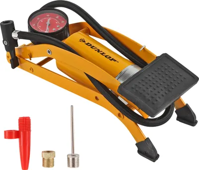 Produktbild von Dunlop Fußpumpe mit Manometer für Fahrrad oder Camping
