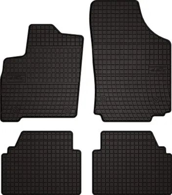 Produktbild von Gummifußmatten passend für Opel Meriva A (Minivan, Bj. 2002-2010) – schwarz, passgenau, mit Befestigungen set 4 Stk. - Gummi-Automatten