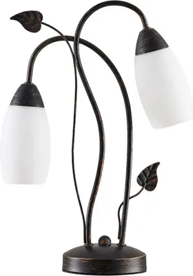 Produktbild von Lindby Tischleuchte Stefania, schwarz/gold, Glas, E14, 40 cm