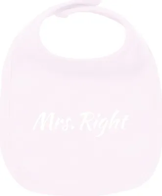 Produktbild von Huuraa Unisex Babylatz Mrs. Right Schriftzug Geschenk Babypink  Baumwolle Mrs. Right Mitbringsel