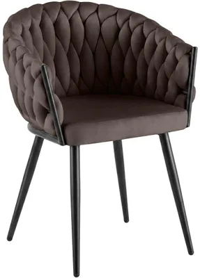 Image de Chaise de salle à manger Molise en velours marron