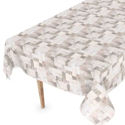 Produktbild von ANRO Wachstuch Tischdecke 240x140cm Schnittkante Holz