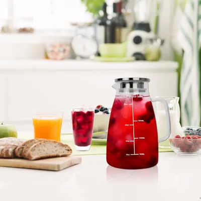 Produktbild von Glaskanne 2 Liter - Hitzebeständig - Für kalte und warme Getränke