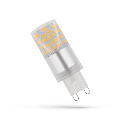 A single LED light bulb is shown against a white background.