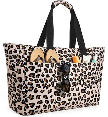 Produktbild von Strandtasche XXL Familie, Gro? Strandtasche mit Rei?verschluss Wasserdicht Sanddicht, Handtasche Umh?ngetasche Damen 45L, Faltbar Ultraleicht Badetasche für Urlaub Reisen Fitnessstudio Picknick