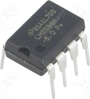 Productafbeelding van 1x UAusg: 5VUEing: 4,5÷40VDC/DC converter, DIP8, buck, LM2594N-5.0/NOPB, spanningsregelaar