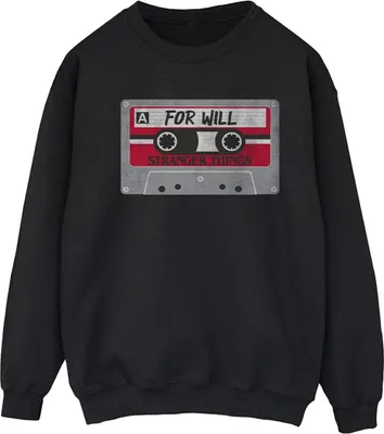 Produktbild von Netflix - "Stranger Things Cassette For Will" Sweatshirt für Damen BI35964 (M) (Schwarz)