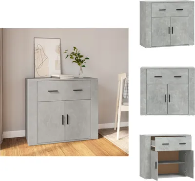 Produktbild von vidaXL Sideboard Betongrau 80x33x70 cm Holzwerkstoff -  Sideboards
