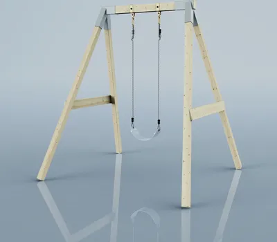 Produktbild von OutdoorToys Schaukel Giraffe aus Holz in Blau Eisblau