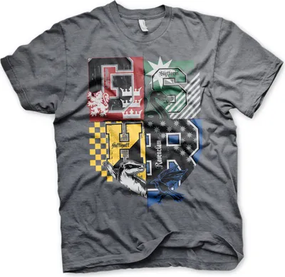 Produktbild von Harry Potter Dorm Crest T-Shirt - X-Large - Dark-Heather