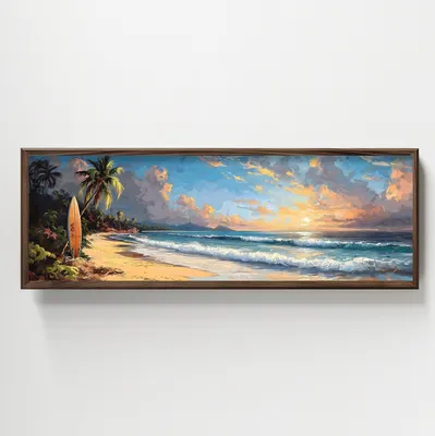 Produktbild von Wallity, HUM025, Dekoratives gerahmtes MDF-Gemälde, Mehrfarbig, 100 % MDF, 120 x 40 x 3,5 cm