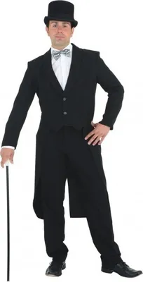 Produktbild von Frack L 52 54 schwarz Gehrock Smoking Schwalbenschwanz Tailcoat Cabaret