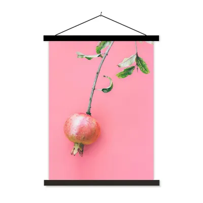 Produktbild von MuchoWow® Textilposter Pflanzen - Sommer - Rosa 90x120 cm mit schwarzem Rahmen - Dekoration