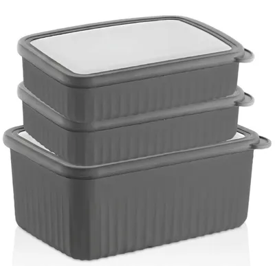 Produktbild von Vorratsdosen mit Deckel Luftdicht, BPA-frei, (3er Set, 1x2,7L, 2x1,5L)