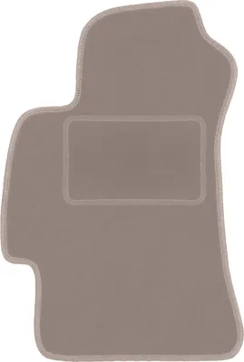 Produktbild von Fahrerfußmatte Velours beige passend für Subaru Outback III (2003-2009, Kombi, Limousine) – mit Befestigungen – passgenau