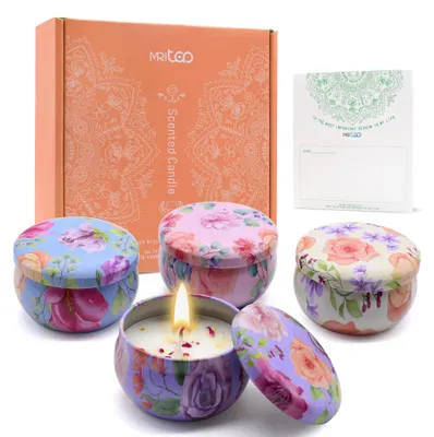 Produktbild von Aromatherapie Duftkerzen Set, 4 Stück, Sojawachs, für Entspannung