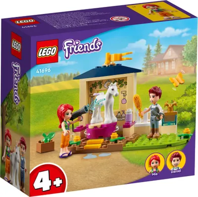 Produktbild von LEGO 41696 Friends Ponypflege, Pferdestall mit Pferd-Figur und Mia Mini-Puppe