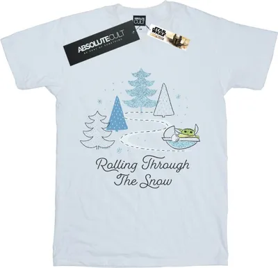 Produktbild von Star Wars - "The Mandalorian Rolling Through The Snow" T-Shirt für Herren BI47228 (S) (Weiß)