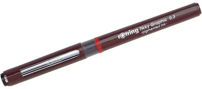 Obrázek produktu pro Rotring 1904753, Gelové pero s víčkem, Černá, Burgundsko, 0,3 mm