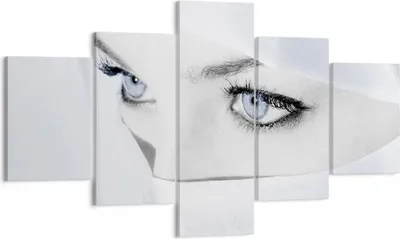 Produktbild von Bild auf Leinwand - Leinwandbild - Schönheit Gesicht Mädchen Mode - 125x70cm - Wand Bild - Wanddeko - Leinwanddruck - Bilder - Kunstdruck - Wanddekoration - Leinwand bilder - Wandkunst - EA125x70-2159