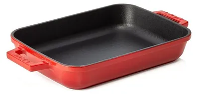 Produktbild von LAVA Bräter rot 30 x 22 x 6 cm, Serie Roaster sqaure Gusseisen emailliert eckig