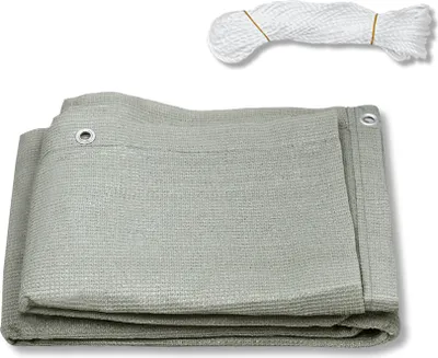 Produktbild von Bettizia Balkonsichtschutz aus HDPE (180g/m2), 75x600cm, Balkonabdeckung mit Ösen, Schattiergewebe, UV-Schutz, Windschutz, Reißfeste, Grau, für Garten, Terrasse, Außenpool