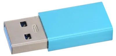 Zdjęcie produktu dla Przejściówka Type-C: gniazdo żeńskie na wtyk męski USB 3.0 – akcesoria komputerowe do szybkiego ładowania (niebieska)