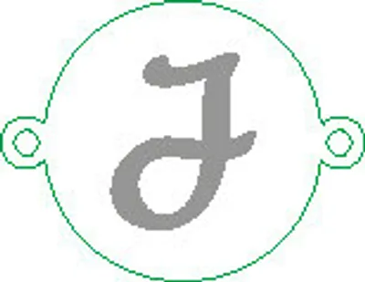 Produktbild von Versilbertes Namensarmband mit Buchstabe J