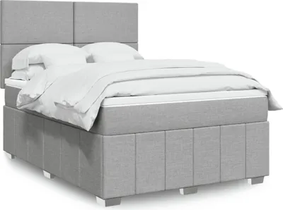 Produktbild von Maison Exclusive - Boxspringbett mit Matratze Hellgrau 160x200 cm Stoff