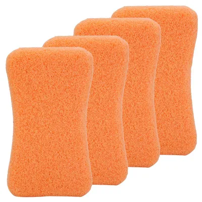 Obrázek produktu pro Sada 4 kusů kamínků na odstranění ztvrdlé kůže a péči o nohy s pemzou, oranžové