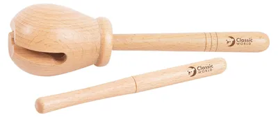 Obrázek produktu pro Dřevěný hudební nástroj Classic World Edu Woodblock Rhythmic 2 ks.