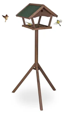 Obrázek produktu pro Krmítko pro ptáky - Dřevěné - Stojící - 139 x 70 x 60 cm - Dřevo borovice - Na zahradu