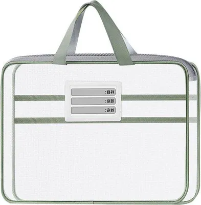 Productafbeelding van Opbergtas Documenten - Map Organizer - Documenten Opbergen - Met Handvat - 325 x 235 cm - Groen