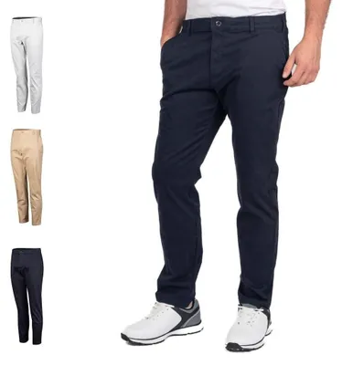 Imagen del producto de Pantalones chinos de algodón elásticos para hombre, ideales para golf y uso casual