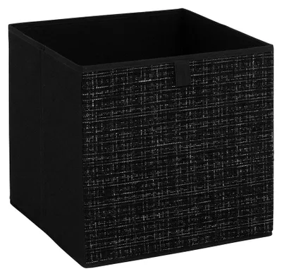 Productafbeelding van Opbergbox, tweed, zwart, 31x31x31 cm