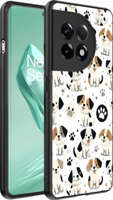 Productafbeelding van Geschikt voor:OnePlus 12R telefoonhoesje met hondenprint - TPU achterkant, hoesje met hondenontwerp.- Smartphonica