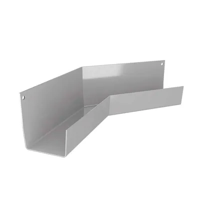 Produktbild von Renoplast® RK65 Aluminium Dachrinnenwinkel, Innenwinkel 135° Grau, Dachrinnen Regenrinne Dachentwässerung Blechkantprofile, Gartenhaus Carport