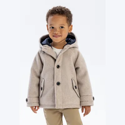 Image de Veste matelassée Minoti à capuche, beige, taille 110, pour garçon