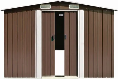 Obrázek produktu pro vidaXL Zahradní přístřešek 257x580x181 cm Kovový hnědý