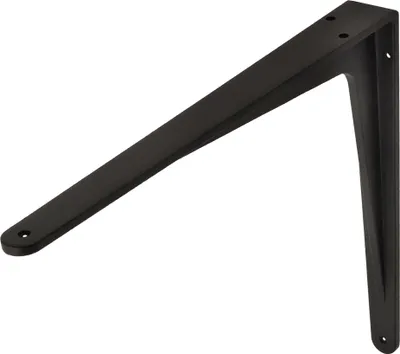 Image de Support d'étagère Noir Herakles Aluminium 340 x 290 mm - Par pièce