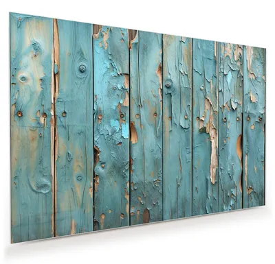 Produktbild von Glasbild 45x30cm in XXL für Wohnzimmer, Schlafzimmer Motiv Abblätternde Holzplanken