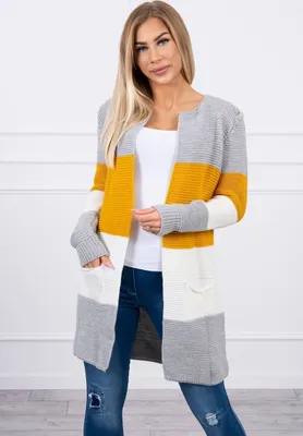 Produktbild von Kesi Strickjacke für Frauen Ishimrei grau-senf Universal